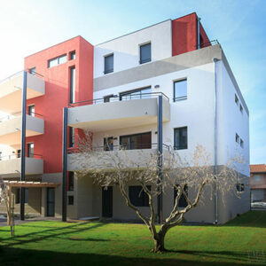résidence La Savoureuse, 2 immeubles de logements avec locaux professionnels avec Pro2 Architecteurs